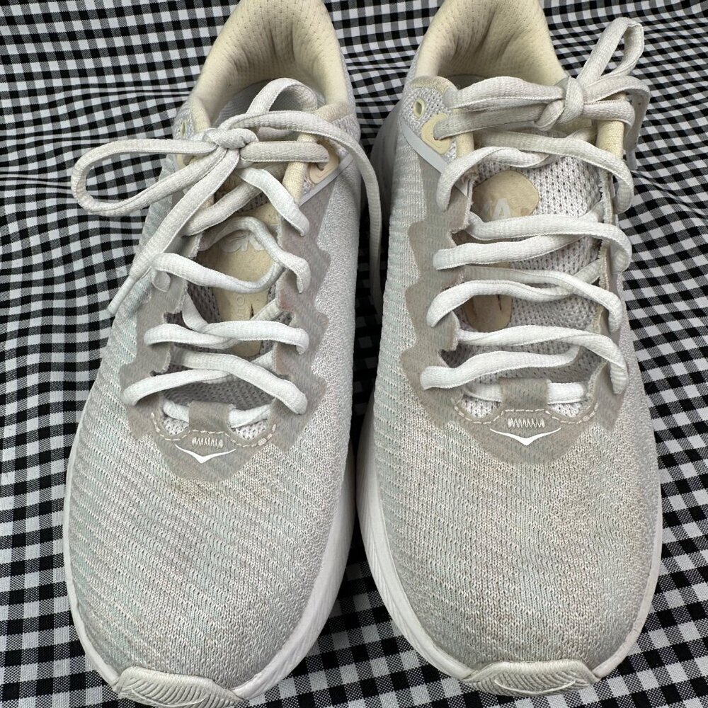 Hoka Solimar Women's White Grey Sneaker Workout Walking Athletic Shoe 7.5 B - Picture 2 of 6